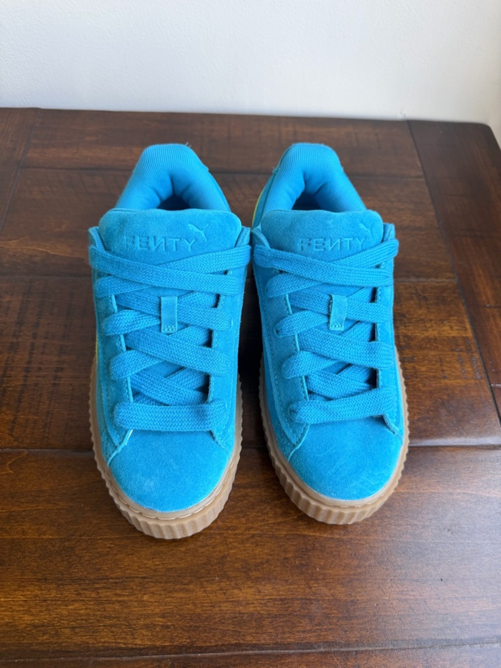 PUMA Women's Creeper Fenty Sneakers Blue Lime Women’s Size 7.5 New No Box